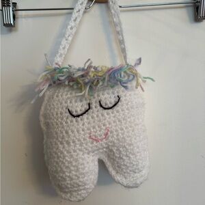 Handmade White Tooth Fairy Pillow